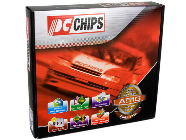 T. Madre PCCHIPS A51G, ChipSet NVIDIA MCP61P,
Para: Phenom II, Athlon II, Socket AM3,
Integrado: Video GeForce 6150, Audio, Red 10/100,
Memoria: 2x DDR3, Max. 8GB, Diseño Micro ATX,
Ptos: 1xPCI-E X16, 1xPCI-E X1, 2xPCI