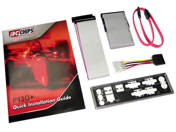 T. Madre PCCHIPS P13G+, ChipSet Intel 865G/ICH5,
Soporta: Socket LGA775 Pentium D/Pentium 4,
Memoria: DDR400/333/266 (2 Bancos), 2Gb Max,
Integrado: Audio 6 canales, Video, RED 10/100Mbps,
Diseño: Micro ATX, Ptos. 2x PCI, 1x AGP 8X, 1x CNR