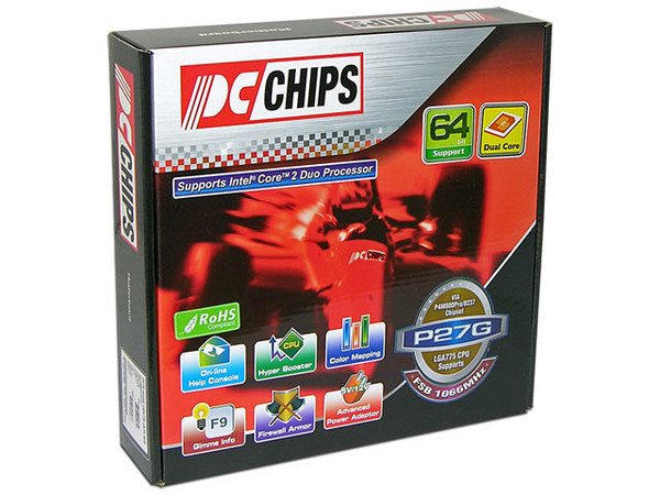 T. Madre PCCHIPS P27G, ChipSet VIA P4M800Pro,
Soporta: Core 2 Duo, Pentium 4/D, FSB 1066/800/533MHz,
Integrado: Audio 6 canales, Video UniChrome Pro, Red,
Memoria: DDRII 533, 2 Bancos, 2GB Max,
Diseño: MicroATX, Ptos: 1x AGP 8X, 3x PCI, 1x CNR