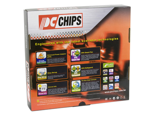 T. Madre PCCHIPS P47G, ChipSet Intel G31&ICH7,
Soporta: Cel.400, DualCore/Core 2 Duo, 1066/1333MHz,
Memoria: DDR2 667/800, 2 Bancos, 4GB Max,
Integrado: Audio HD, Red 10/100, Video Intel GMA 3100,
Diseño: MATX, Ptos: 1xPCEx16, 1xPCEx1, 1xPCI