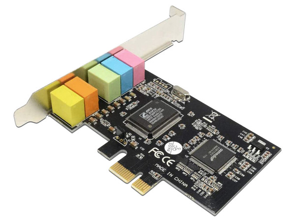 Tarjeta de Sonido BRobotix 651923, PCI Express con sonido envolvente de 5.1 canales.