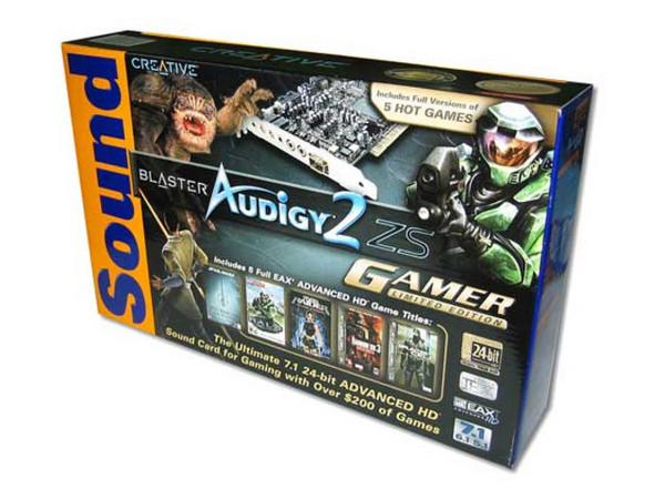 Tarjeta de Sonido Creative Audigy 2 ZS Gamer 7.1, 6.1 y 5.1,(Incluye 5 Juegos Completos),  Edición Limitada .