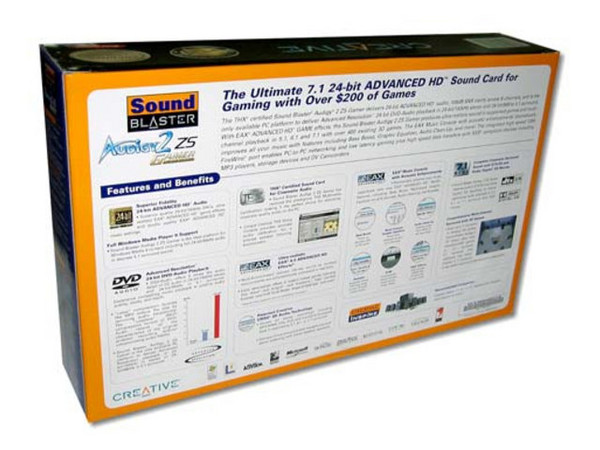 Tarjeta de Sonido Creative Audigy 2 ZS Gamer 7.1, 6.1 y 5.1,(Incluye 5 Juegos Completos),  Edición Limitada .