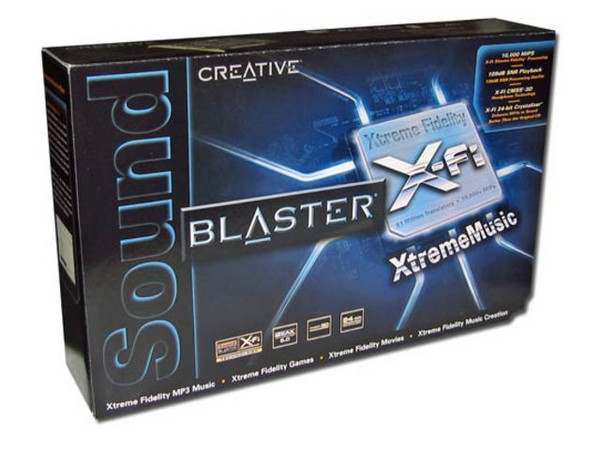 Tarjeta de Sonido Sound Blaster X-Fi XtremeMusic, Sonido 7.1 DTS-ES y Dolby Digital EX, PCI.