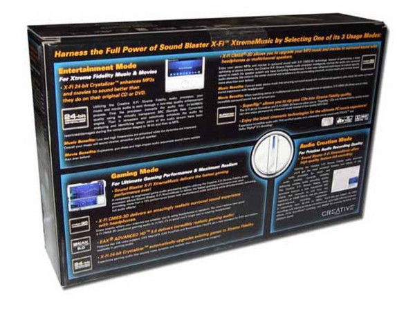 Tarjeta de Sonido Sound Blaster X-Fi XtremeMusic, Sonido 7.1 DTS-ES y Dolby Digital EX, PCI.