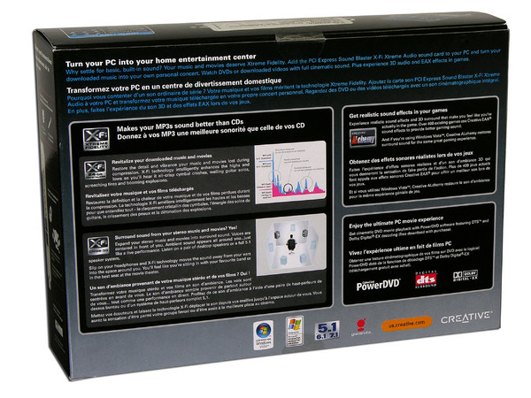 Tarjeta de Sonido Creative Sound Blaster X-Fi Xtreme Audio 7.1, 5.1 con entrada y salida Óptica Digital, para PCI Express