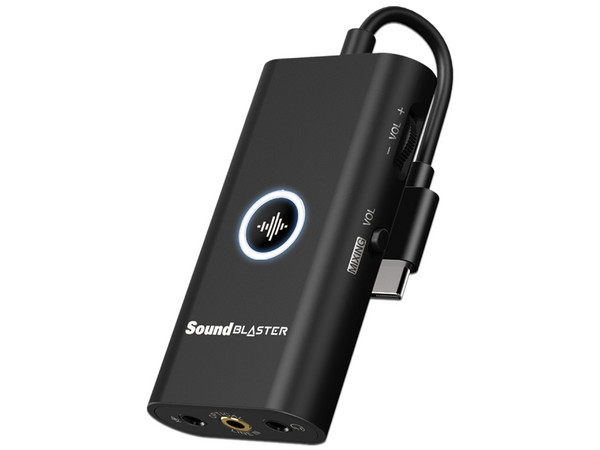 Amplificador Portátil Creative Labs Sound Blaster G3, USB Tipo C, Color Negro.