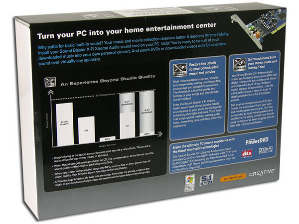 Tarjeta de Sonido Creative Sound Blaster X-Fi Xtreme Audio, 5.1, 6.1 y 7.1. Aumenta la Calidad de MP3s y Divx