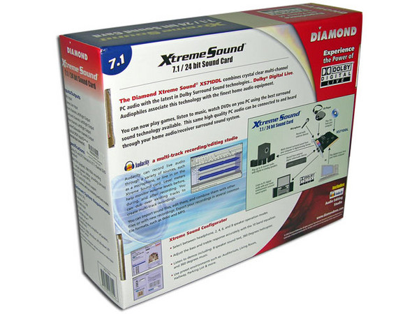 Tarjeta de Sonido Diamond Xtreme Sound, Dolby Digital Live, Sonido 7.1, PCI