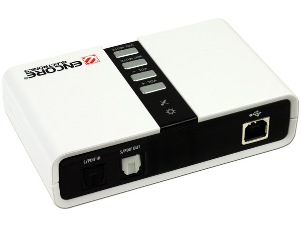 Audio Box Encore sistema de audio de 2.1, 5.1 y 7.1 canales, USB. Agrega Sonido Envolvente a tu Netbook y Laptop.