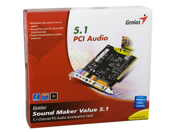 Tarjeta de Sonido Genius SM-Value 5.1 de 6 Canales