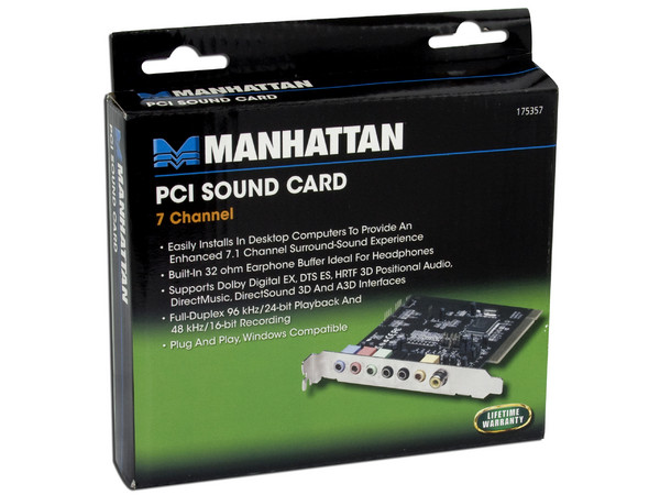 Tarjeta de Sonido Manhattan 7.1, PCI                      