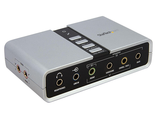 Tarjeta Externa de Sonido StarTech de 7.1, USB.