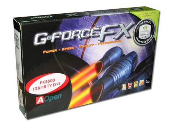 T. de Video Aopen nVidia GeForce FX 5500 con 128MB, AGP 8x