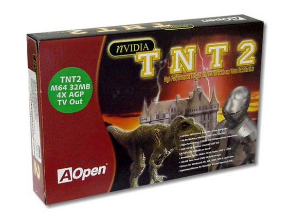 T. de Video AOpen TNT2-M64 con 32Mb y Salida a TV.