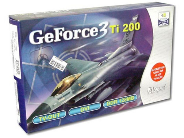 T. de Video AOpen, GForce3 TI200, 128MB DDR con Salida a TV