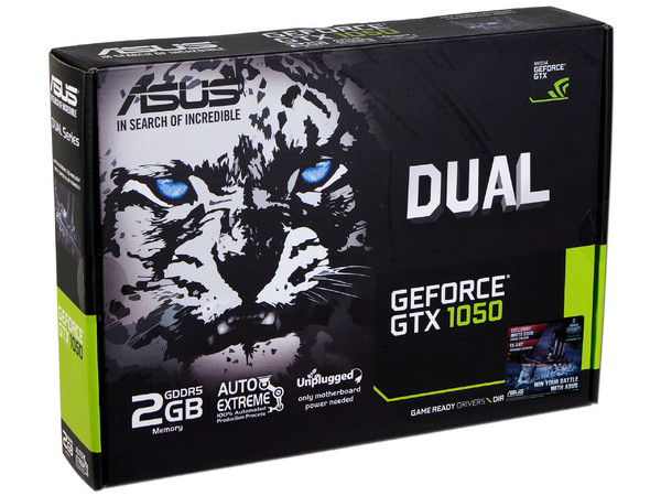 Tarjeta de Video NVIDIA ASUS GeForce GTX 1050 DUAL, 2GB GDDR5, 1xHDMI, 1xDVI, 1xDisplayPort, PCI Express x16 3.0