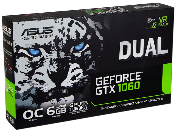 Tarjeta de Video NVIDIA GeForce GTX 1060 ASUS DUAL OC, 6GB GDDR5, 2xHDMI, 1xDVI, 2xDisplayPort, PCI Express x16 3.0