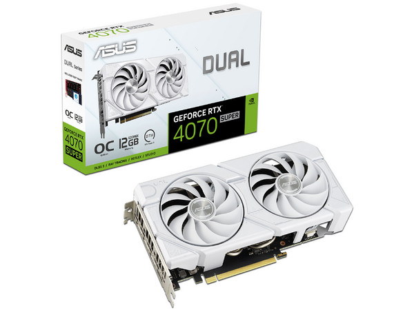 Tarjeta de Video NVIDIA GeForce RTX 4070 SUPER ASUS Dual EVO White OC Edition, 12GB GDDR6X, 1xHDMI, 3xDisplayPort, PCI Express 4.0. Color Blanco.