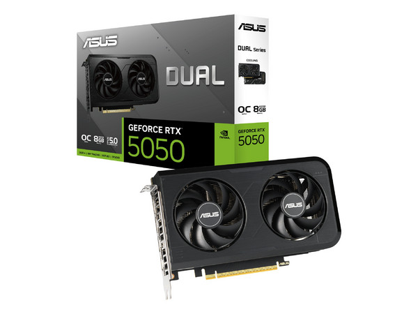 Tarjeta de Video NVIDIA GeForce RTX 5050 ASUS DUAL OC Edition, 8GB GDDR6, 1xHDMI, 3xDisplayPort, PCI Express 5.0.
