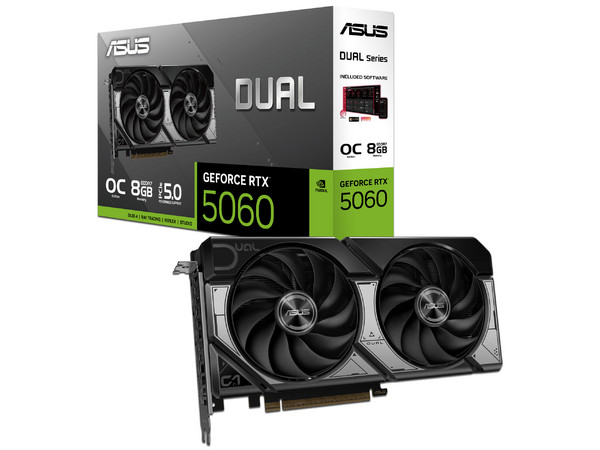 Tarjeta de Video NVIDIA GeForce RTX 5060 ASUS DUAL OC Edition, 8GB GDDR7, 128-bit, 1xHDMI, 3xDisplayPort, PCI Express 5.0. (Caja abierta)