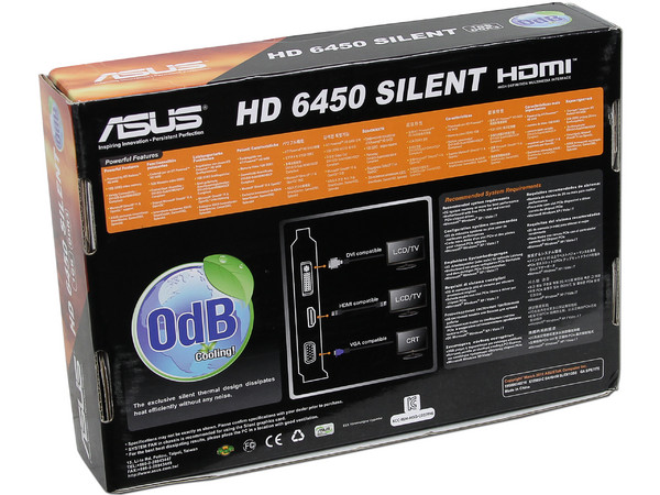 Tarjeta de Video AMD ASUS Radeon HD 6450 Silent, 1GB GDDR3, 1xHDMI, 1xDVI, 1xVGA, PCI Express x16 2.1