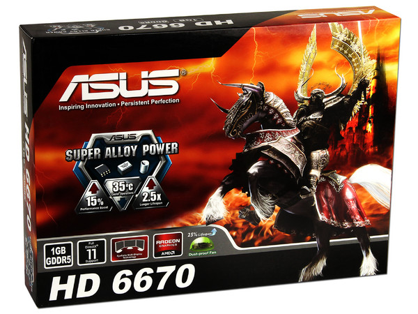 Tarjeta de Video Asus AMD Radeon HD 6670, 1GB GDDR5, DisplayPort, HDMI, DVI. Puerto PCI Express 2.0