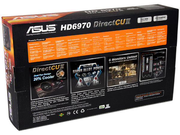 Tarjeta de Video Asus AMD Radeon HD 6970 DirectCU II, 2GB GDDR5, DisplayPort, DVI. Puerto PCI Express 2.1