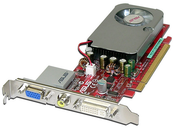 T. de Video ASUS Radeon EAX1300 con 128MB DDR (hasta 512MB con HyperMemory), Salida a TV. Puerto PCI Express x 16