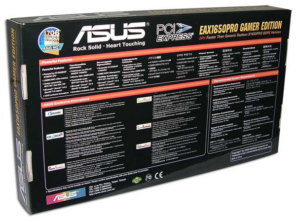Tarjeta de Video ASUS EAX1650PRO Gamer Edition, 256MB GDDR3, ATI Radeon X1650 PRO, PCI Express x16. Conector DVI/VGA y Salida a TV.