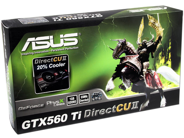 Tarjeta de Video Asus NVIDIA GeForce GTX560 Ti DirectCU II, 1GB GDDR5, Mini-HDMI, DVI. Puerto PCI Express 2.0