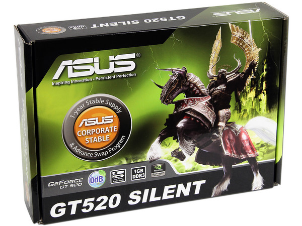 Tarjeta de Video Asus NVIDIA GeForce GT520 Silent, 1GB GDDR3, HDMI, DVI, VGA. Puerto PCI Express 2.0 