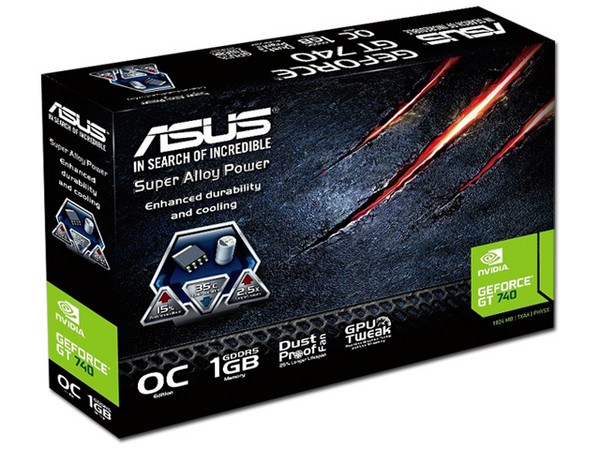 Tarjeta de Video ASUS NVIDIA GeForce GT 740, 1 GB GDDR5, VGA, HDMI, DVI. Puerto PCI Express 3.0.