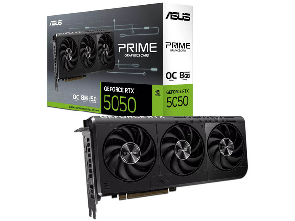 Tarjeta de Video NVIDIA GeForce RTX 5050 ASUS Prime OC Edition, 8GB GDDR6, 128 Bit, 1xHDMI, 3xDisplayPort, PCI Express 5.0.