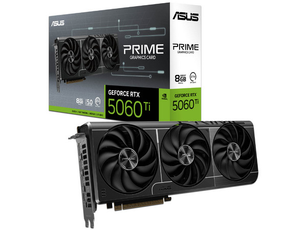 Tarjeta de Video NVIDIA GeForce RTX 5060 Ti ASUS PRIME, 8GB GDDR7, 1xHDMI, 3xDisplayPort, PCI Express 5.0.