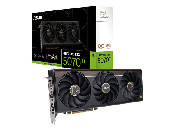 Tarjeta de Video NVIDIA GeForce RTX 5070 Ti ASUS ProArt OC Edition, 16GB GDDR7, 256-bit, 1xHDMI, 2xDisplayPort, 1xUSB Tipo C, PCI Express 5.0.
