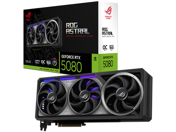 Tarjeta de Video ASUS ROG Astral RTX 5080 OC Gaming, 16GB GDDR7, PCI Express 5.0 x16, 1xHDMI, 3xDisplayPort.