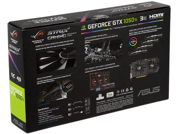 Tarjeta de Video NVIDIA GeForce GTX 1050Ti ASUS ROG STRIX GAMING, 4GB GDDR5, 1xHDMI, 2xDVI, 1xDisplayPort, PCI Express x16 3.0.