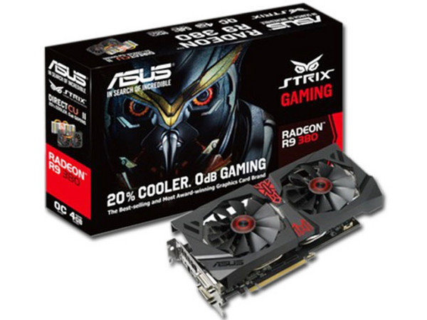 Tarjeta de Video ASUS STRIX GAMING AMD RADEON R9 380, DIRECTCU II, OC Edition, 4 GB GDDR5, DisplayPort, HDMI, DVI, Puerto PCI Express 3.0.