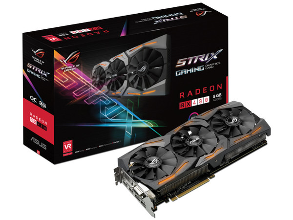 Tarjeta de Video AMD ASUS Radeon RX 480 ROG STRIX, 8GB GDDR5, 2xHDMI, 1xDVI, 2xDisplayPort, PCI Express x16 3.0