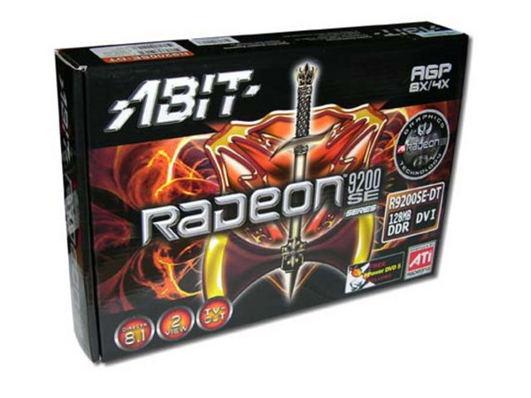 T. de Video ABIT Radeon 9200SE-DT con 128MB DDR, AGP 8X, DVI y Salida a TV