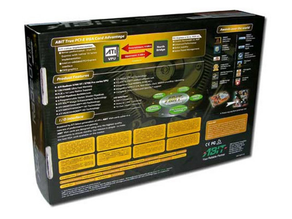 T. de Video ABIT Radeon X700Pro con 256MB DDR3, DVI y Salida a TV. Puerto PCI Express x 16