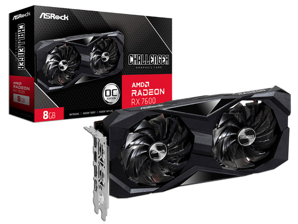 Tarjeta de Video AMD Radeon RX 7600 Asrock OC Edition, 8GB GDDR6, 1xHDMI, 3xDisplayPort, PCI Express 4.0.
