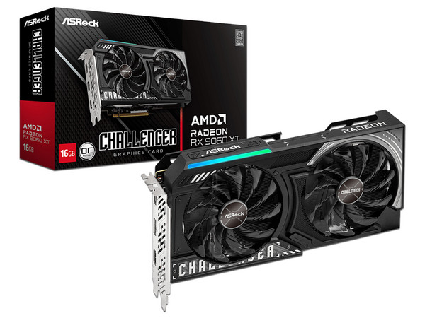 Tarjeta de Video AMD Radeon RX 9060 XT ASRock Challenger OC, 16GB GDDR6, 1xHDMI, 2xDisplayPort, PCI Express 5.0.