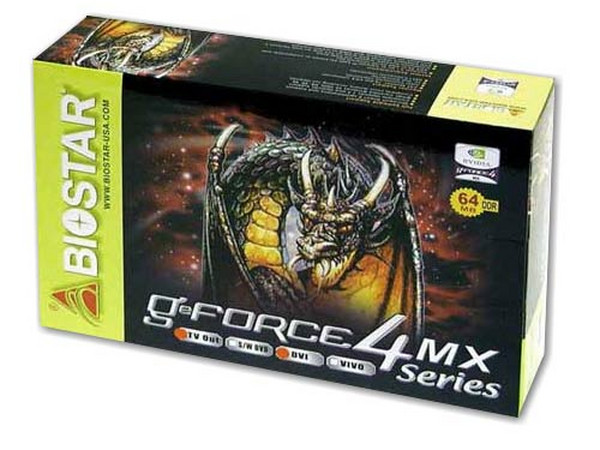 T. de Video Biostar GeForce4 MX440 con 64MB, Salida a TV y DVI