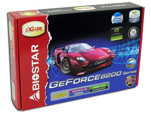 T. de Video BIOSTAR nVidia GeForce 6200A con 256MB DDR2, Salida a TV. Puerto AGP 8X