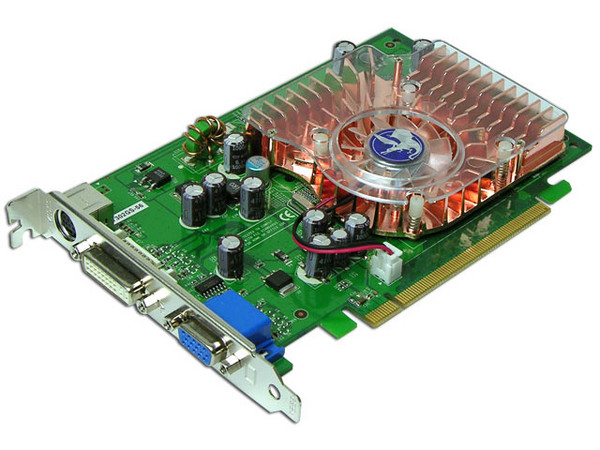T. de Video Biostar GeForce 7300GS con 512MB DDR2, DVI y Salida a TV. Puerto PCI Express x 16