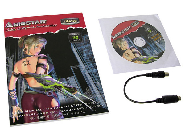 T. de Video Biostar GeForce 7300GS con 512MB DDR2, DVI y Salida a TV. Puerto PCI Express x 16