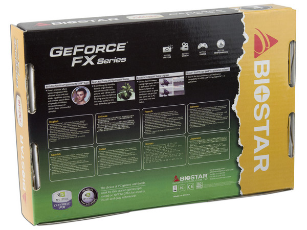 T. de Video BIOSTAR nVidia GeForce FX5200 con 128MB, Salida a TV. Puerto AGP 8X
