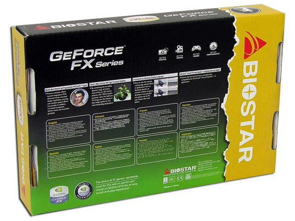 T. de Video BIOSTAR nVidia GeForce FX5200 con 128MB, Salida a TV. Puerto AGP 8X